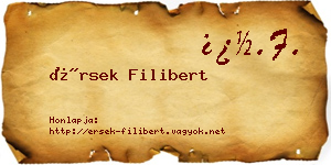 Érsek Filibert névjegykártya